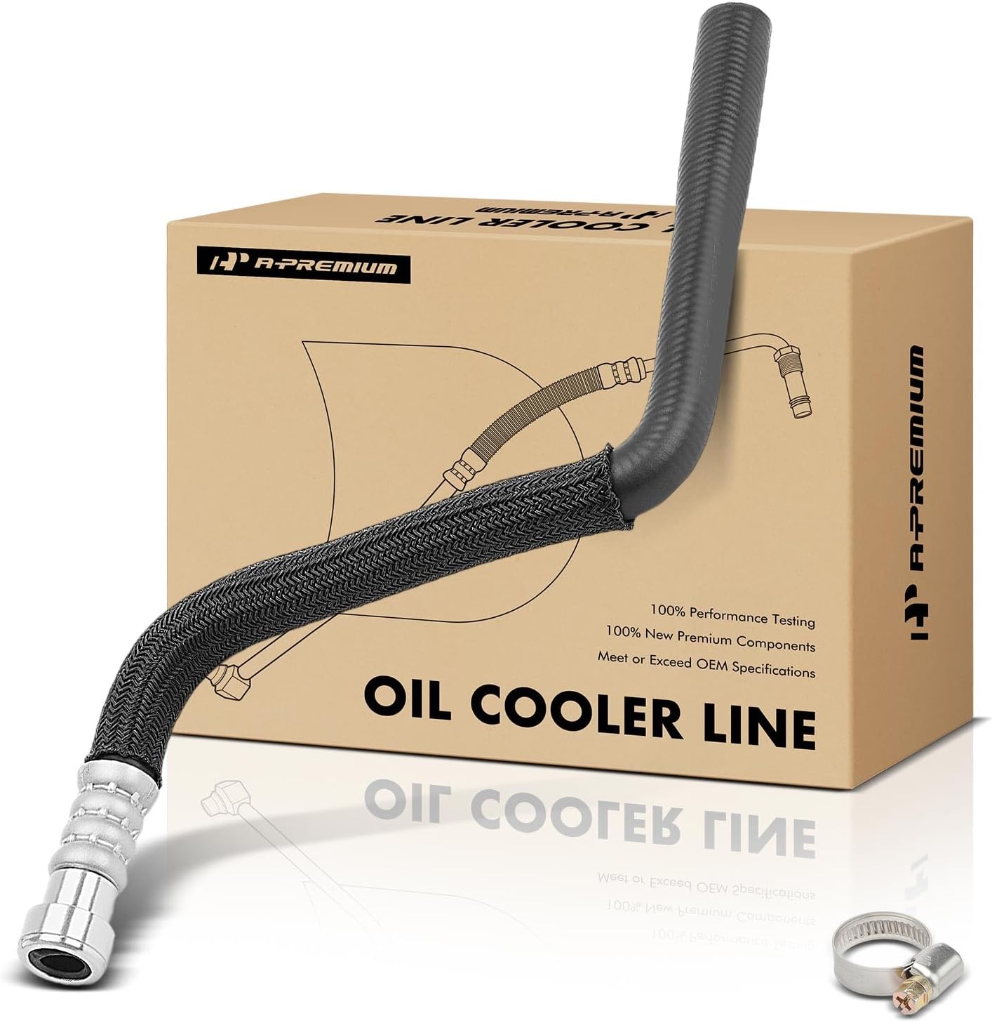 A-Premium Inlet Automatic Transmission Oil Cooler Line Hose Assembly Compatible with Ford Escape 2009-2012 & Mercury Mariner 2009-2011