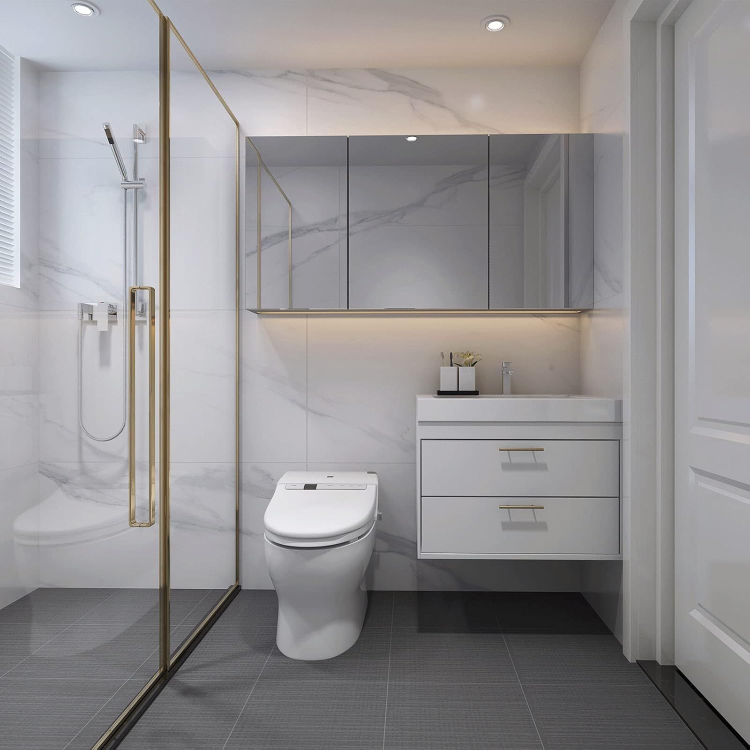 KnLnny Ware Square Gimbal Recessed Lighting 4 Inch 6 Pack,Eyeball Led Lights with Junction Box,5CCT Selectable,9W 750LM,Dimmable