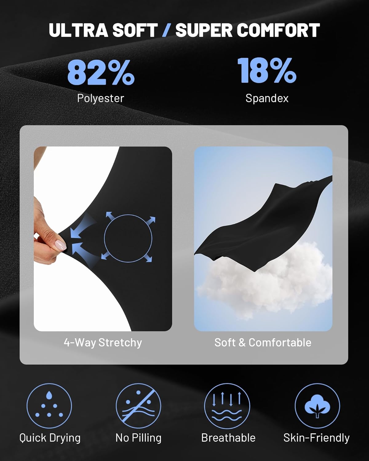 Moozava 3" Womens Spandex Volleyball Shorts 3 Pack Athletic Compression Shorts for Running Gym Workout Yoga Cheer Dance - Image 5