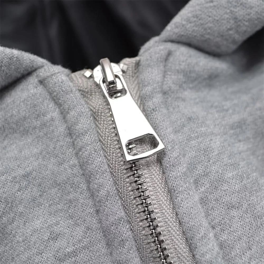 Hndudnff Women's Casual Suit Jacket Single Breasted Hooded Two-Piece Splicing Suit Jacket