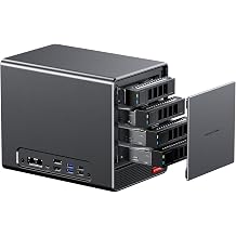 AOOSTAR WTR PRO 4+2 Bay NAS Mini PC, AMD Ryzen 7 5825U 8C/16T Up to 4.5GHz, Barebone No RAM/SSD/OS with Dual 2.5G LAN & M.2 Slots, Mini Computer Ideal for Home Server, Soft Router & NAS Storage