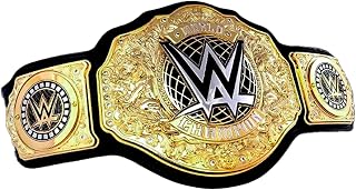 New 2023 World Heavyweight Championship Wrestling Replica Title 2mm - Unique Wear Universal Championship Belt - Adult Size Champions Belt - Adjustable Strap - Black/Gold
