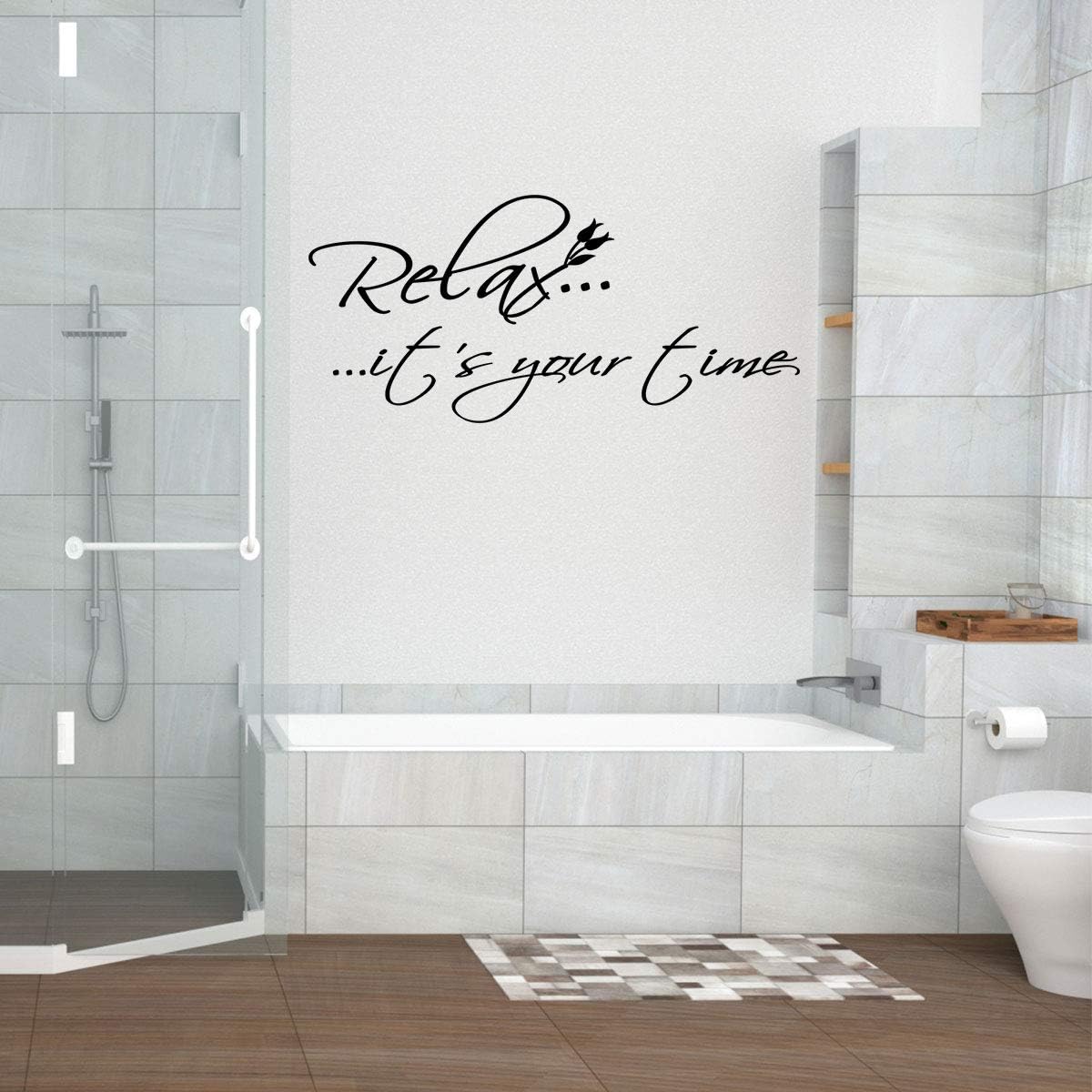 Wall Decal Quote Relax It's Your Time Inspirational Home Décor
