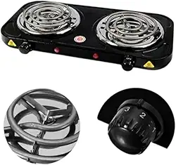 Fogareiro Fogão Elétrico Cooktop Camping 2000 Watts 2 Bocas 220V