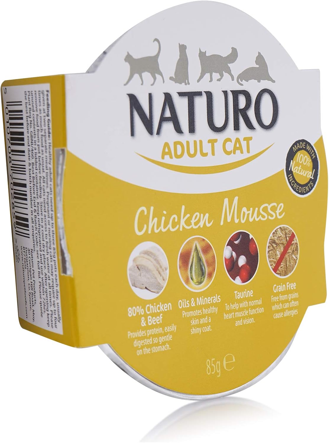 Naturo Cat Mousse Chicken Wet Food 85g Amazon.co.uk Pet Supplies
