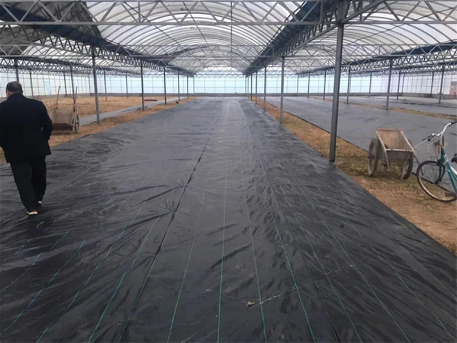 Membrana Antihierba Membrana Forrada Resistente del Control de malezas de la Membrana de la Cubierta del Suelo de paisajismo de la Tela del Control de malezas para Jardín，Patios(2x10m)