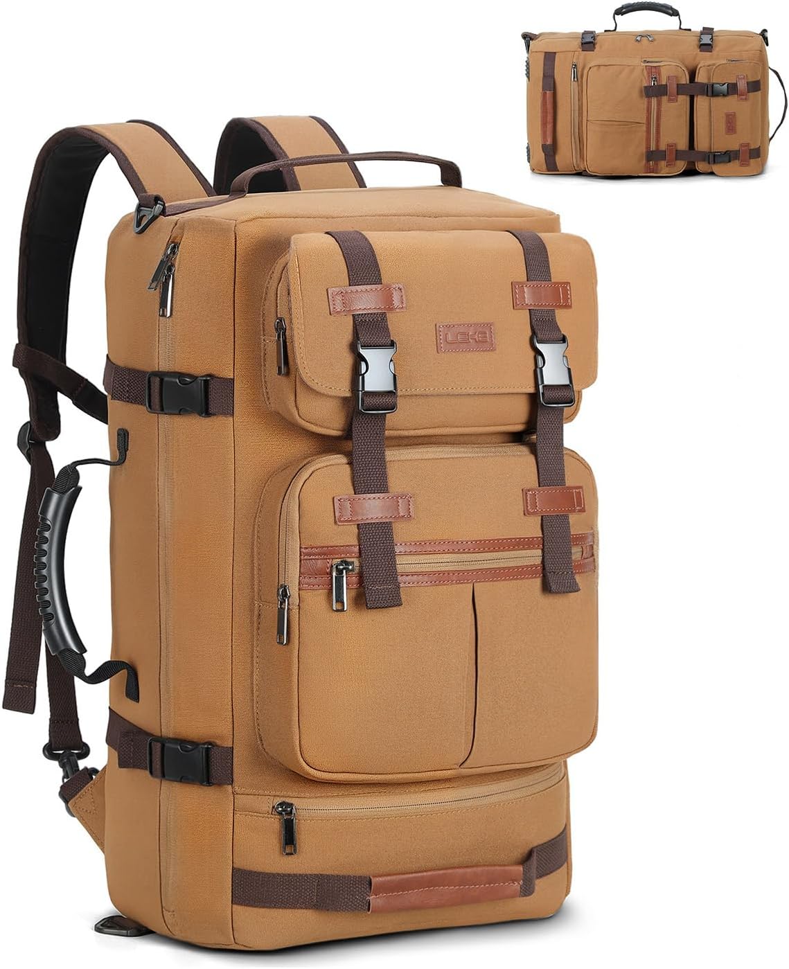 Lekebobor Travel Backpack for Men - Vintage Laptop Backpack