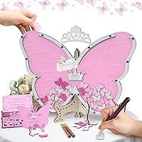 Vista 12 de Alternativa personalizada de libro de invitados con mariposas, libro de invitados para quinceañera, libro de invitados con mariposas para cumpleaños