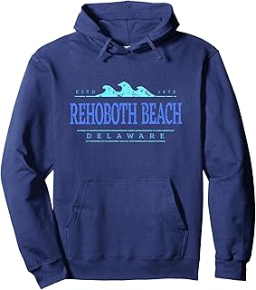 Rehoboth Beach Delaware | Rehoboth Beach DE Coastline Pullover Hoodie