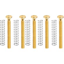 5PCS Guitar Pickup Adjustment Screws with Springs M327mm for Import Electric Guitar Gold