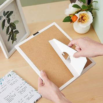 Bright Creations Cardboard Easel Backs - 7 In, White, 50 Pack - Paper Easels for Display of Photos, Artwork & Signs