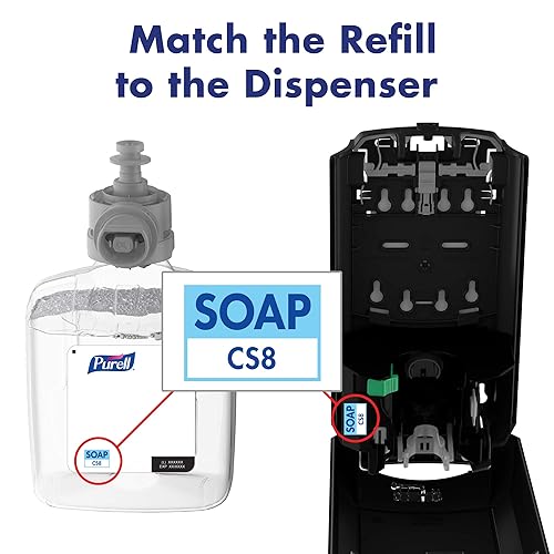 Miniatura 7 de PURELL CS8 Dispensador automático de jabón de manos, blanco, para repuestos de jabón PURELL CS8 de 40.6 fl oz (paquete de 1) - 7830-01 - Fabricado