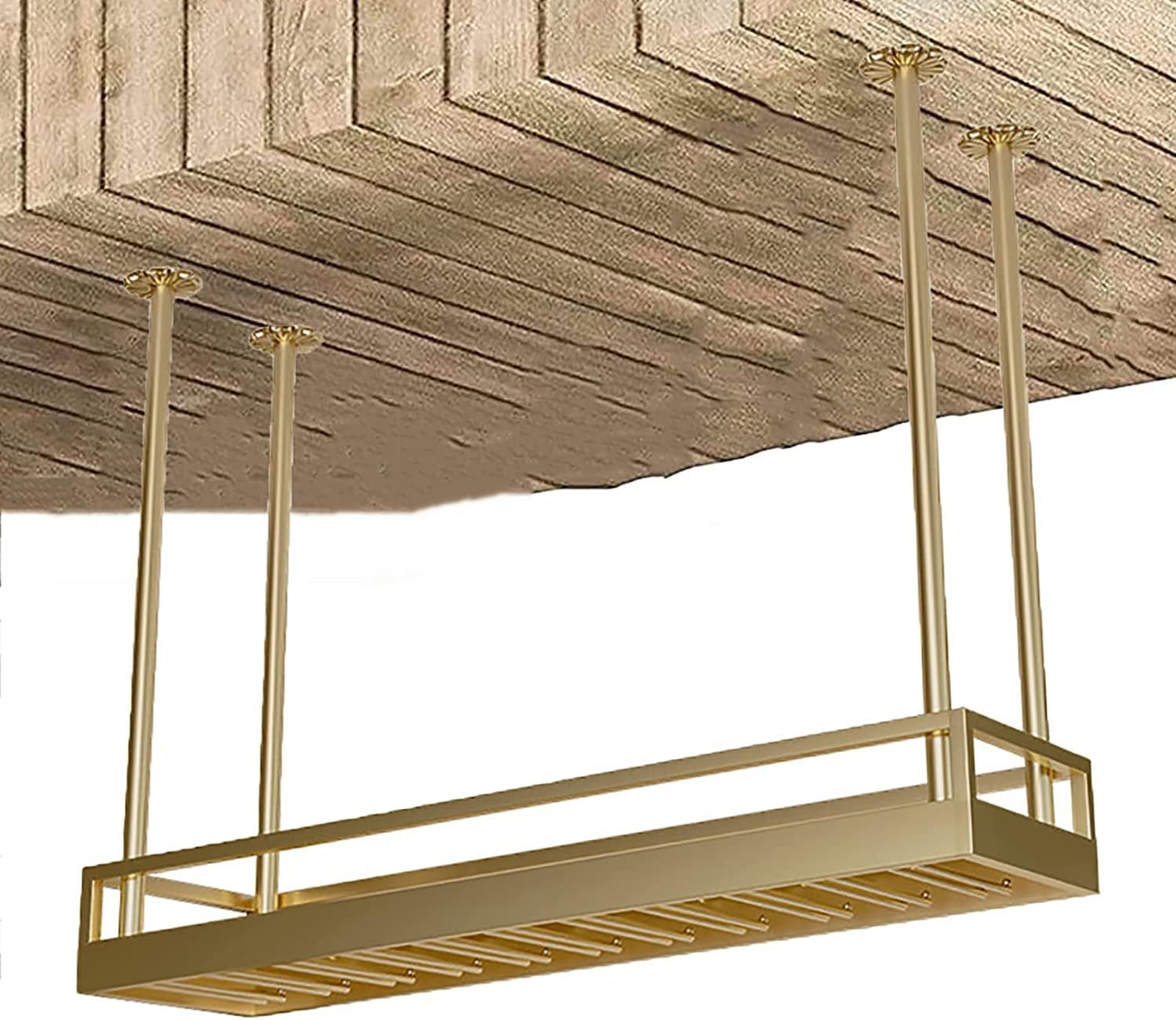 Porte-bouteilles suspendu réglable de 60-80cm pour bar