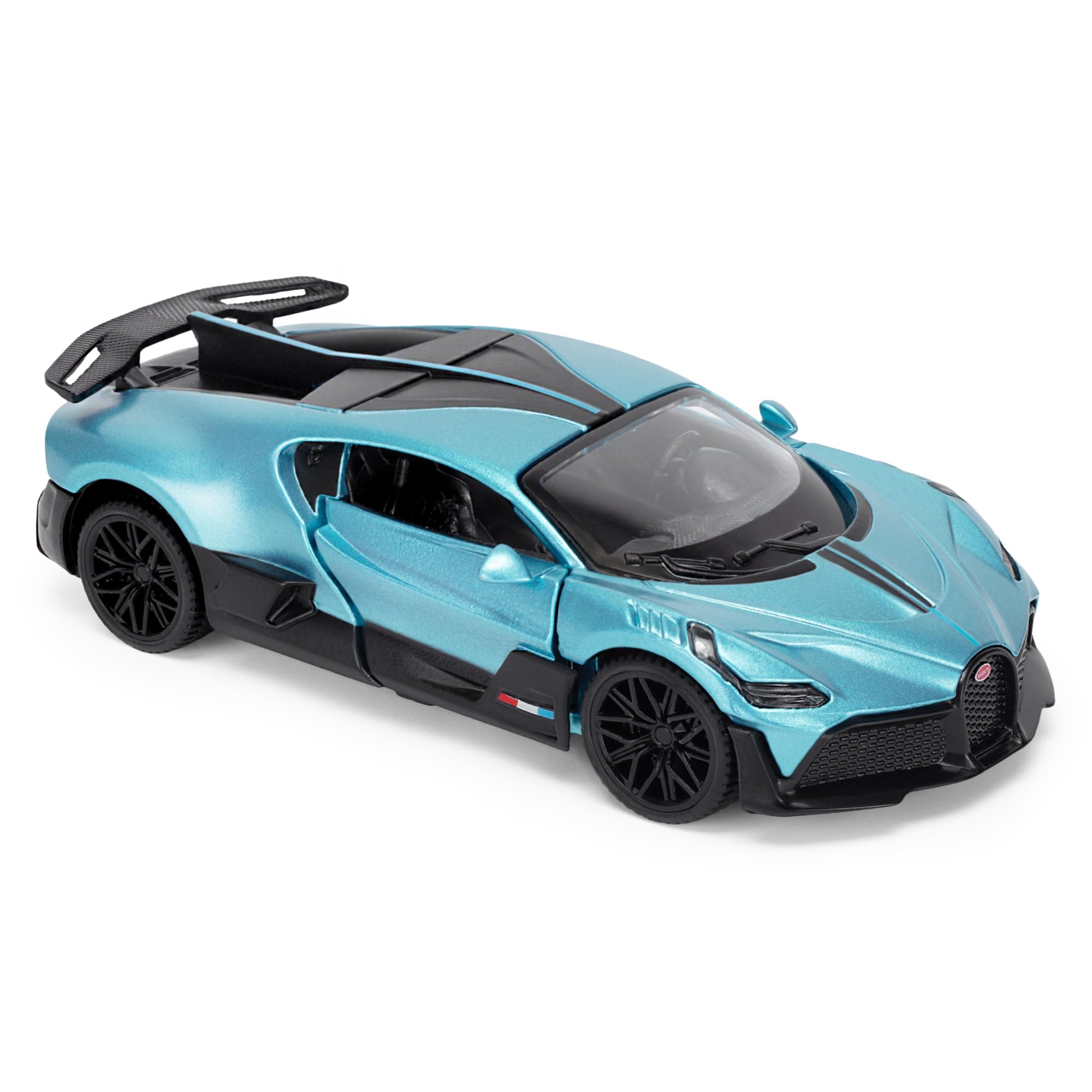 Bugatti Divo 1:43 Scale Die-Cast Model Car - French Racing Blue | Detailed Collectors Edition Diecast | Official Licensed Product
