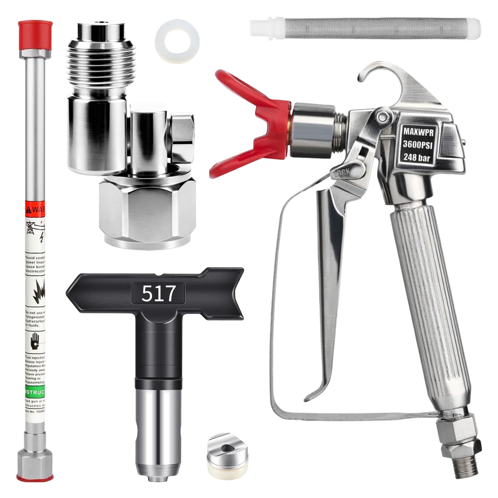 Kit pistolet pulvérisateur airless pour peindre les plafonds hauts facilement