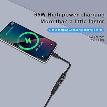 Amazon.com: GINTOOYUN PD65W DC5525 to USB-C Charging Cable DC5