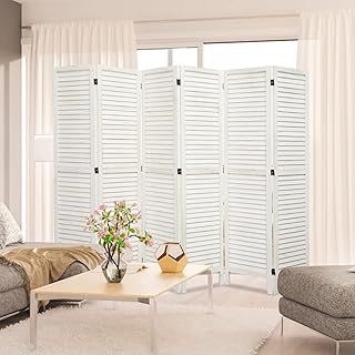 Sponsored Ad - Room Divider 6 Panel Foldable Wooden Home Privacy Freestanding Divider Screen Partition for Bedroom, Living...