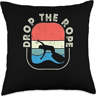 Drop The Rope Wakesurfing Wakesurf Wake Surf Boat Lake Throw Pillow