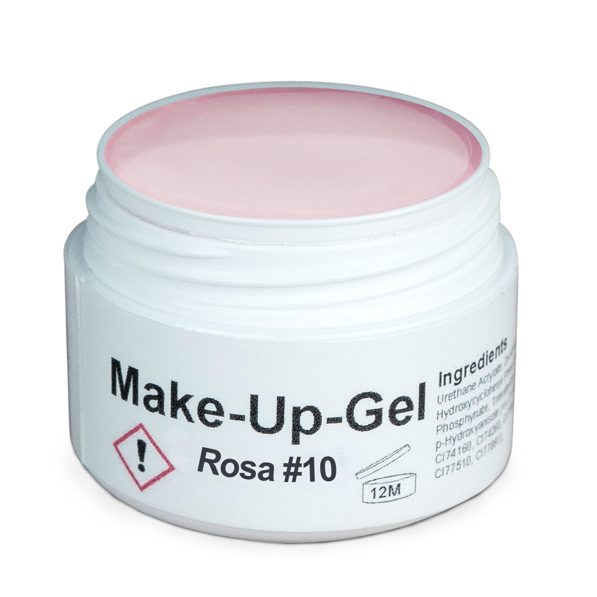 GS-Nails UV Make-Up Gel Camouflage für Nail-Art & Nagel-Design - 15 ml härtendes Covergel - selbstglättendes Nagelgel - Rosa #10