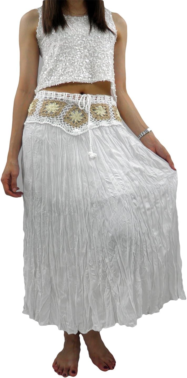 Kiwano Women's White Long Skirts - One Size White