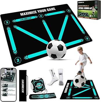 Amazon | サッカー マット つきサッカー 練習ベルト【1人で手軽に