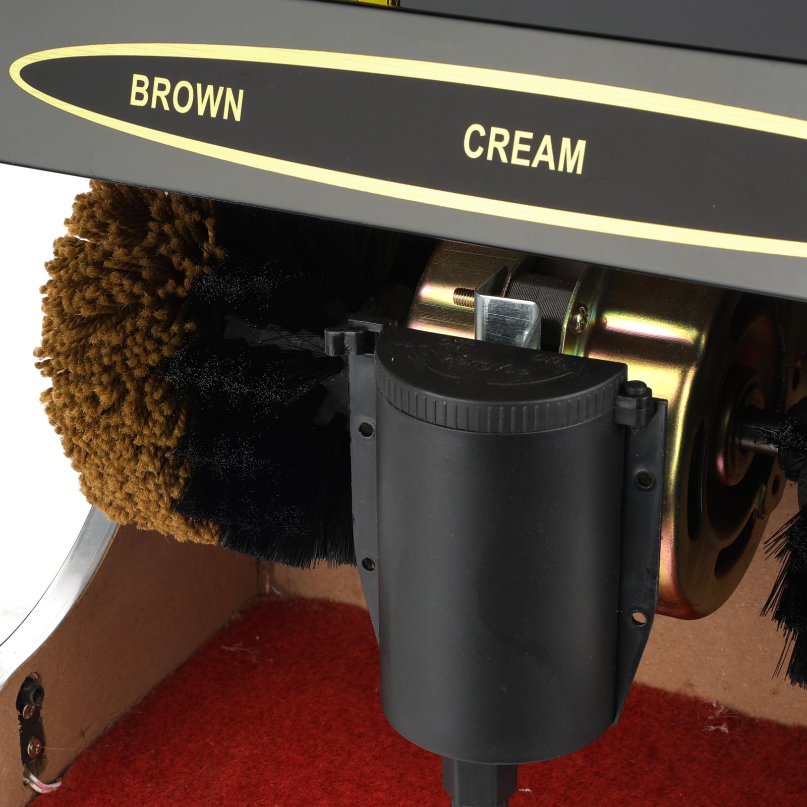 Limpiabotas totalmente automático de 60 W, con 2 cepillos, dispensador de crema para zapatos, pulidor de zapatos, cepillo de limpieza eléctrico, dispensador de crema para zapatos
