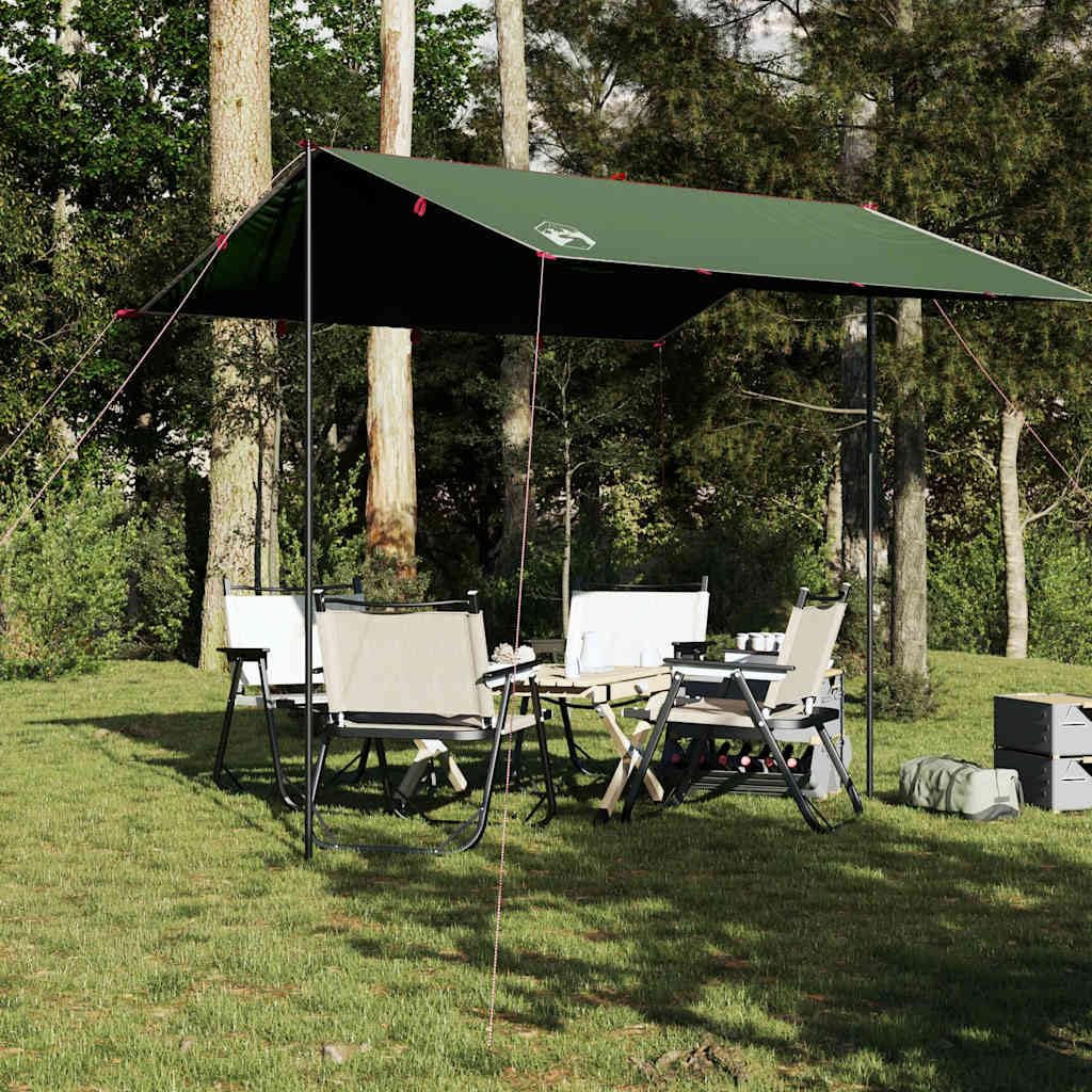 Tarp Grün 300x wasserdicht aus 185T Polyester mit PU-Beschichtung, leicht und tragbar, vielseitige Campingplane als Bodenplane, Regenschutz und Windschutz für Outdoor Trekking Festival