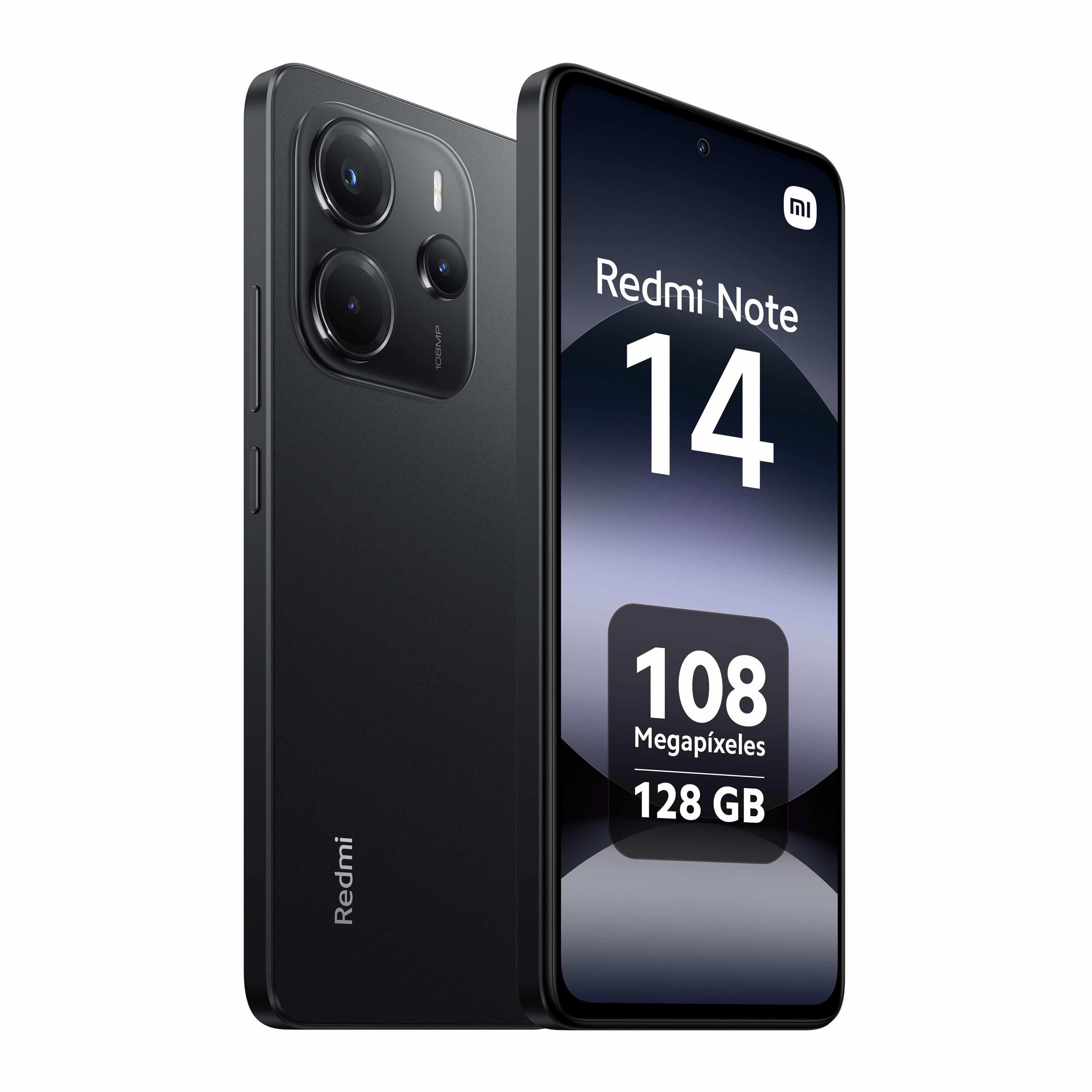 XIAOMI Redmi Note 14 Teléfono Inteligente, 8GB RAM 128GB, Negro | Pantalla AMOLED 6,67 Pulgadas, 120Hz, Cámara 108MP, NFC, 5500mAh