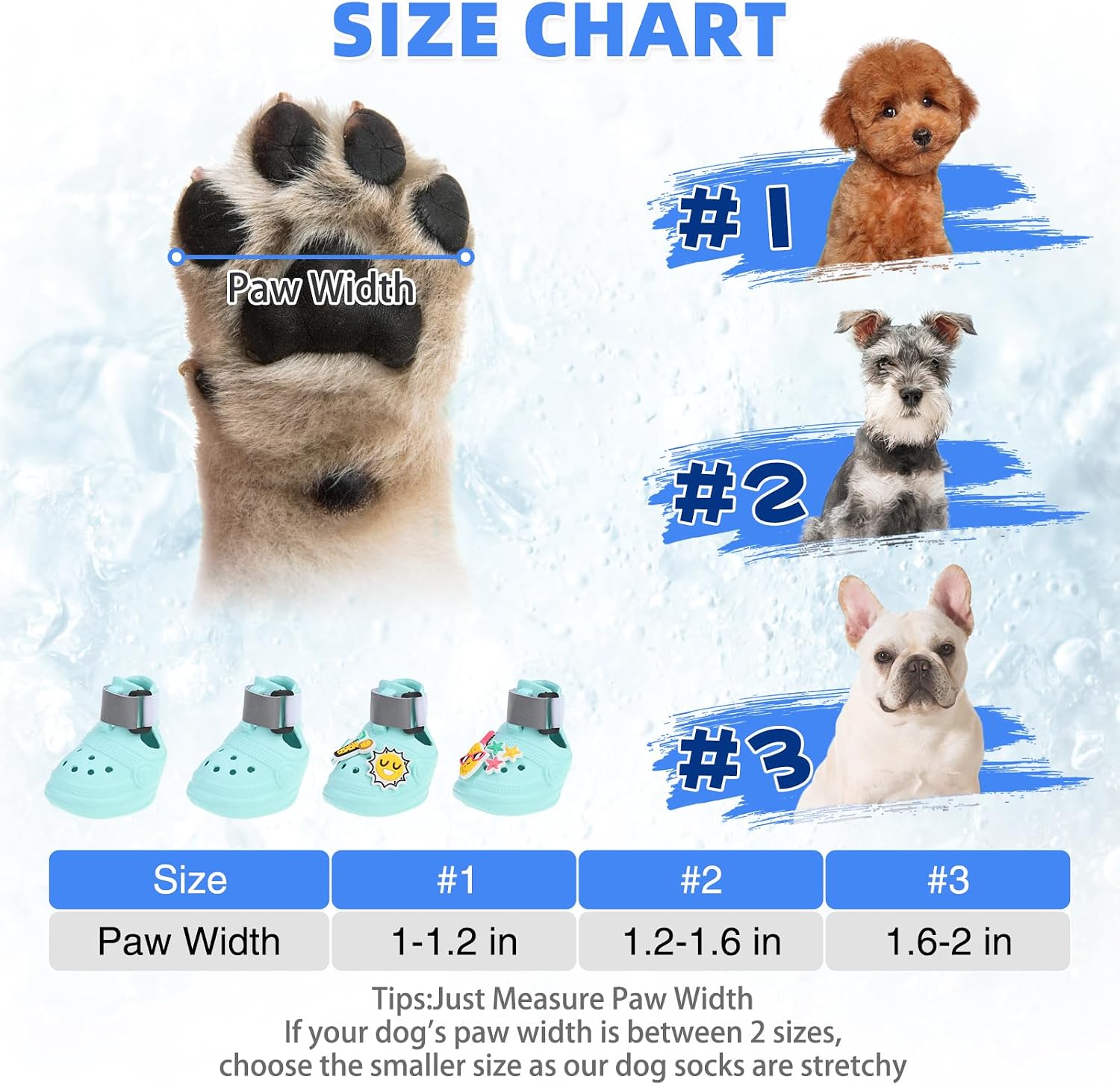 KOOLTAIL Dog Crocs Shoes for Hot Pavement, Waterproof Summer Pet Sandals Boots for Beach to Prevent Licking Paws, Breathable & Non Slip Dog Booties for Hardwood Floor Small Medium Large Dogs, Green S