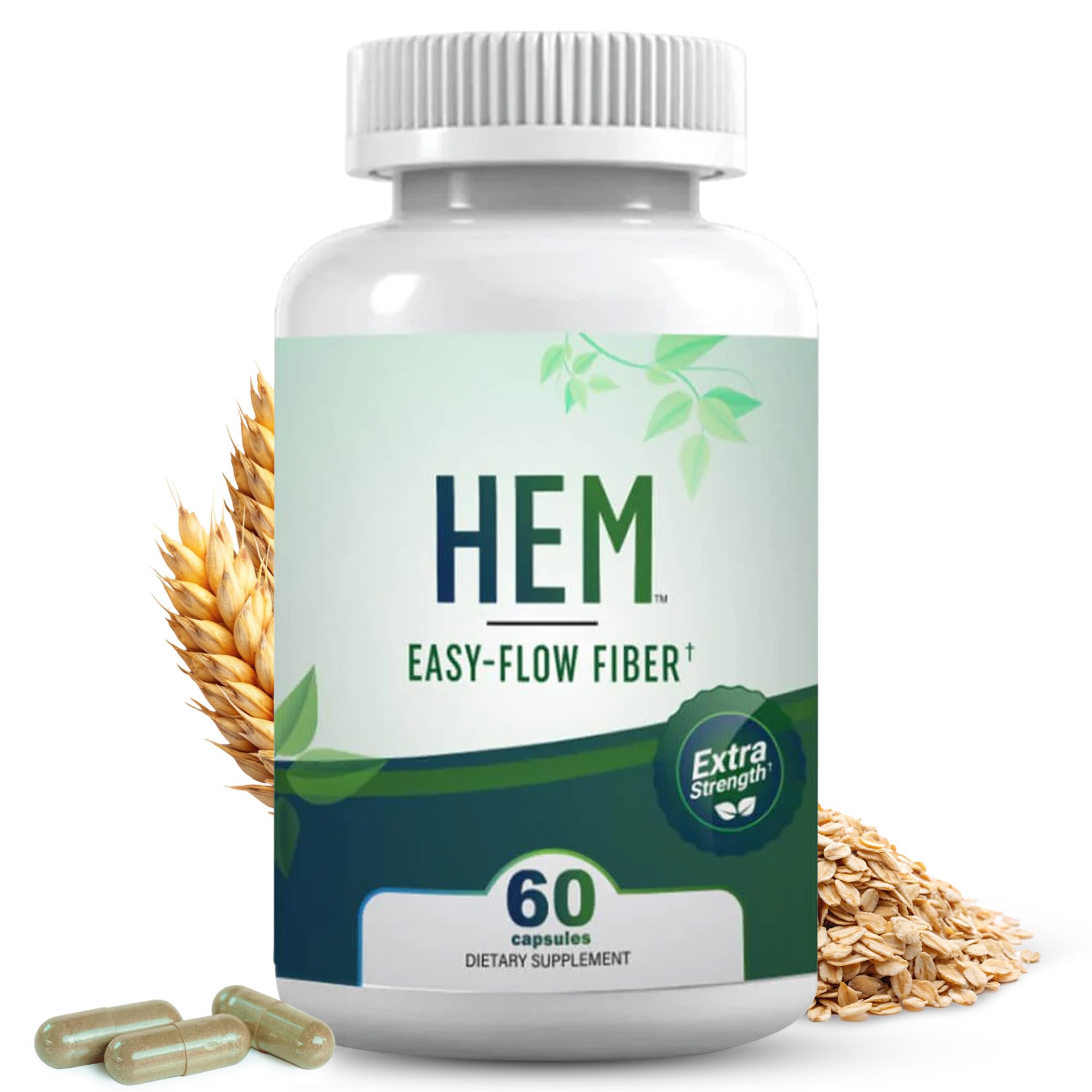 Easy-Flow Fiber – Plant-Based Oat Fiber Supplement for Constipation, Bloating, and Gas Relief | Gentle Digestion and Hemorrhoid Support | Non-Psyllium, Gluten-Free
