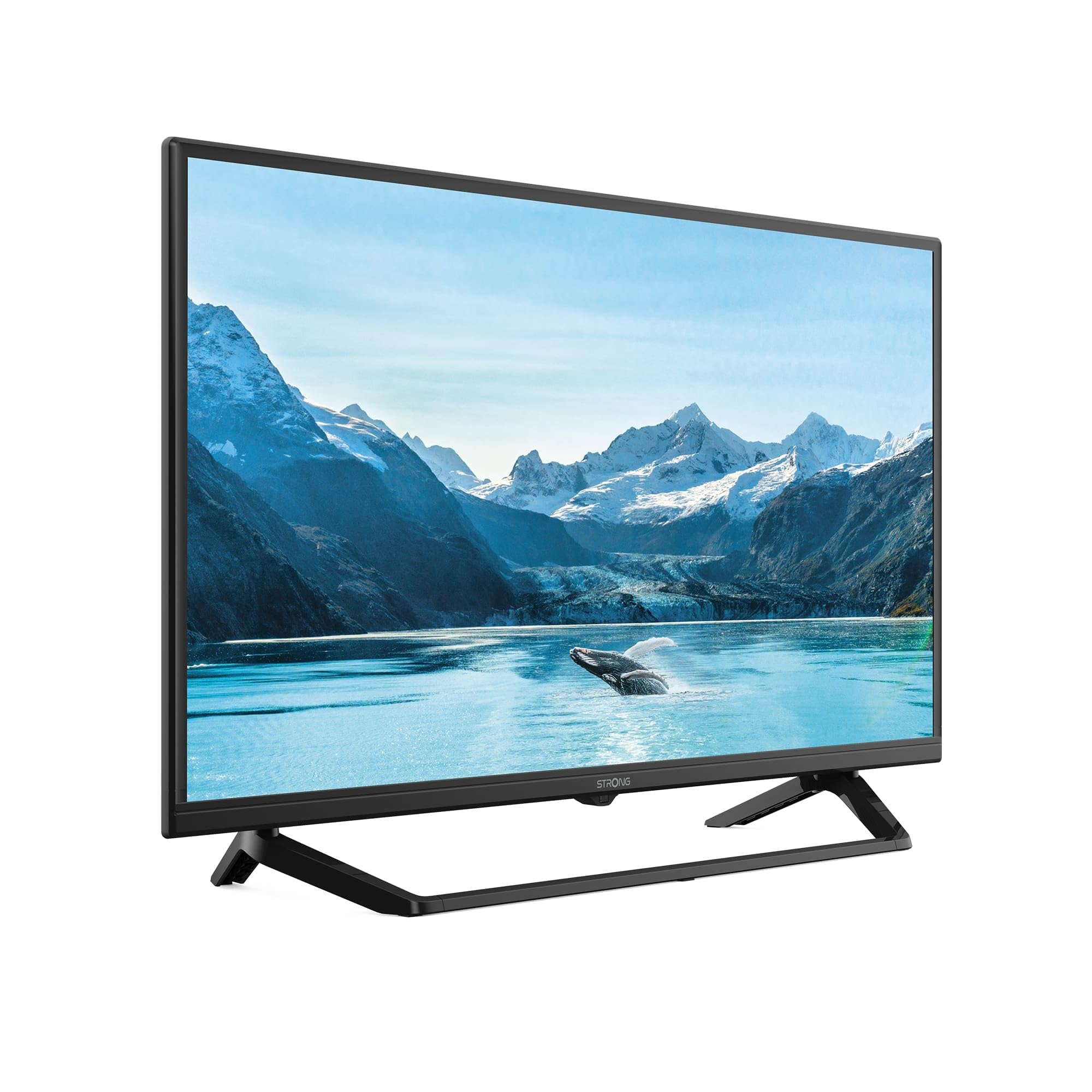 STRONG - Télévision HD 32" (80 cm) SRT32HF2003C-Noire | Triple Tuner Intégré - 2 Ports HDMI (1 ARC) + 1 Port USB + Mini-AV + Prise Antenne/Sat