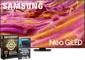 Samsung 65&#34; Neo QLED 4K QN90F Smart TV (2025) Vision AI, Neo Quantum HDR+, Glare-Free Bundle with CPS Exclusive 1-Year Protection &amp; Deco Gear Complete Home Theater Beginner&#39;s Guidebook