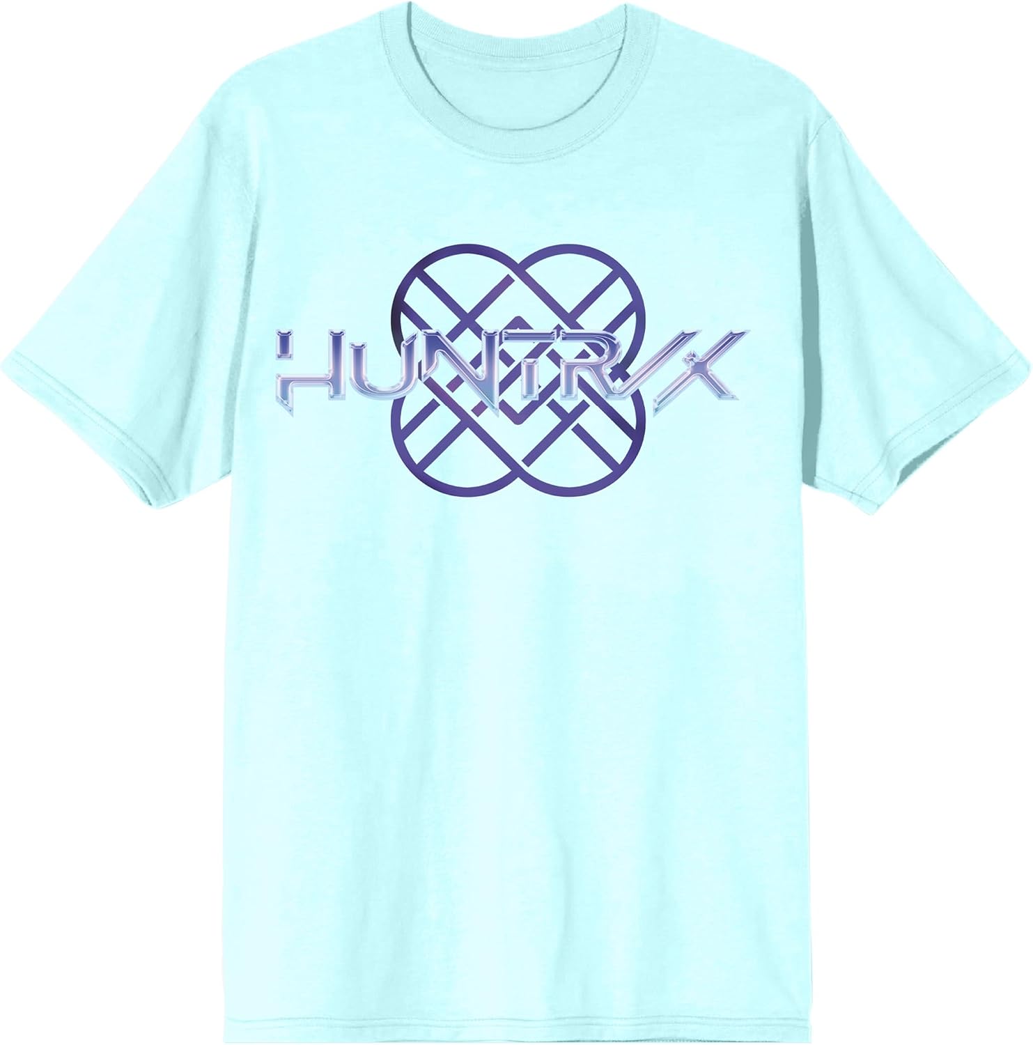 Kpop Demon Hunters Huntrix Logo on Celadon Long Sleeve Adult T Shirt