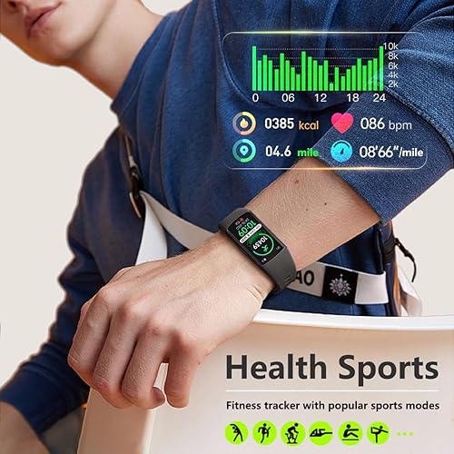 Miniatura 6 de FITVII FINO 2 Slim Fitness Tracker, Smart Watch with Blood Oxygen, Sleep Monitor, 247 Heart Rate & Blood Pressure, IP68 Waterproof Health Activity