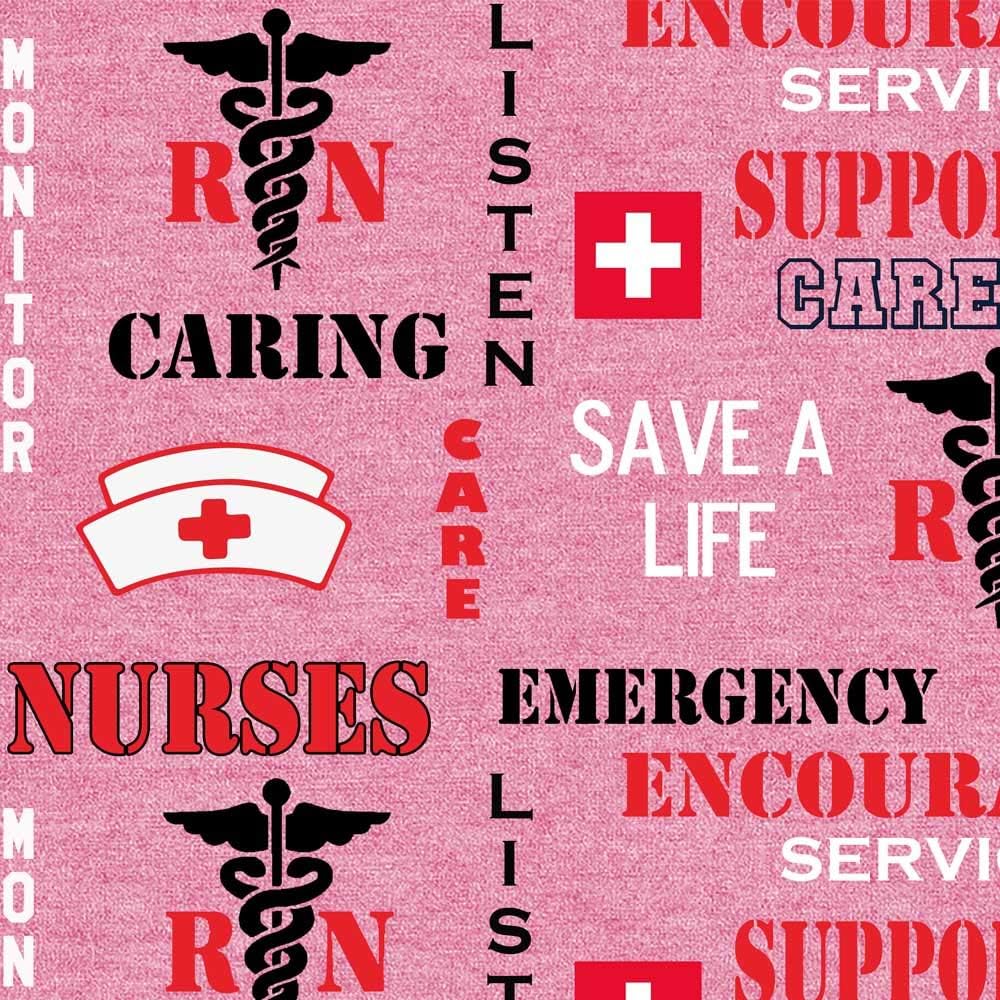 Nurse Cotton Fabric-Nurse Quilting Cotton Fabric-Sold by The Yard