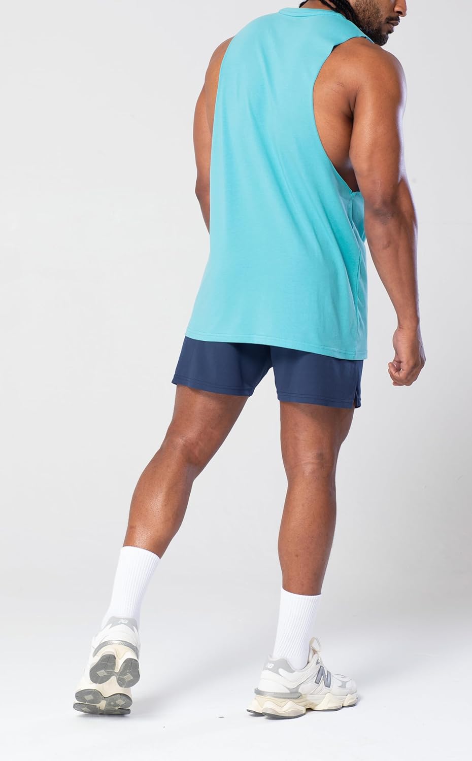 Men's Workout Drop Arm Tank Top Cut Off Sleeveless Gym Shirts - Image 2