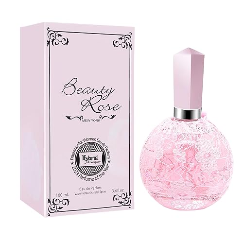 Hybrid & Company Beauty Rose Eau De Parfum - Espray natural con aroma floral fresco, 3.4 onzas líquidas