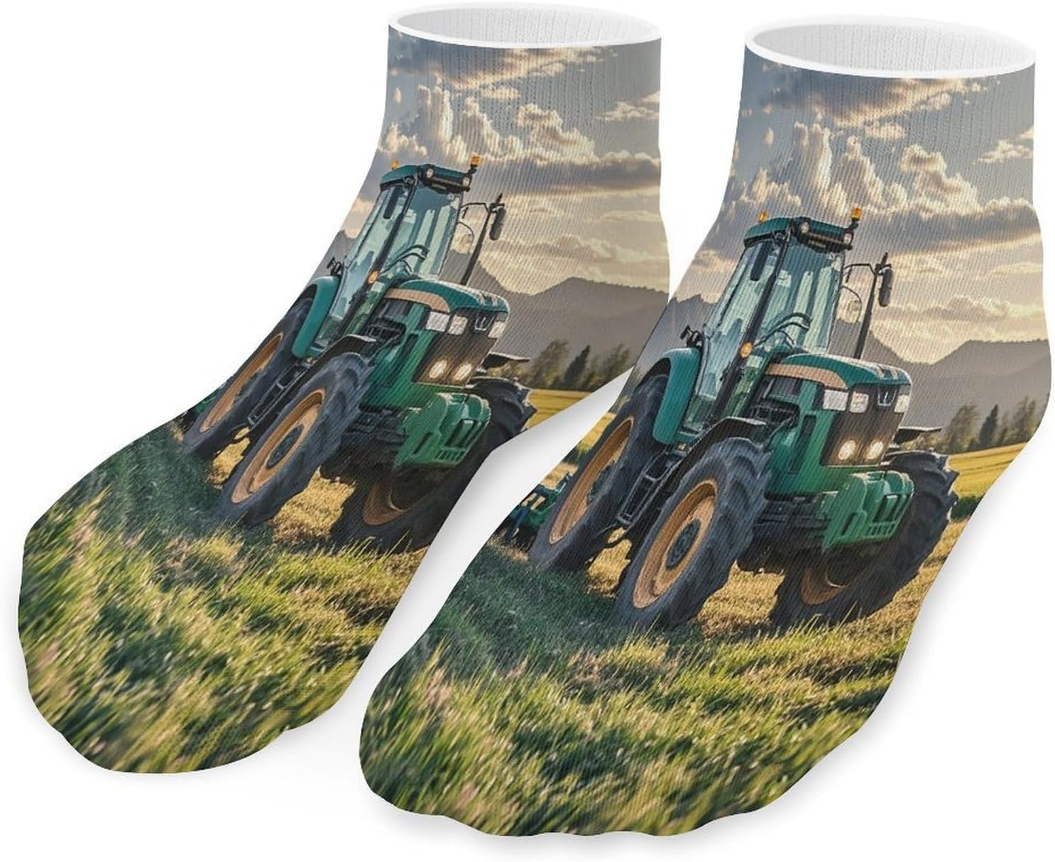 Tractor Agriculture Tranquil Ankle Socks for Men Women 5 Pairs
