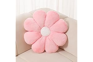 Adorable Fluffy Pink Flower Pillow: A Delightful Touch of Nature for Your Home