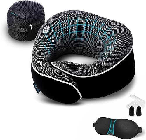 Proglobe Orthopedic Neck Pillow, Travel Neck Pillows for Airplanes, Memory
