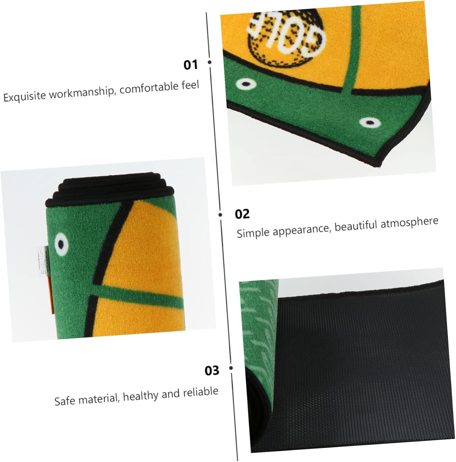 Mikikit Indoor Golf Putting Mat Premium Putter Training Tool for Home Office Backyard Practice Durable Weather Resistant Carpet for Golf Swing Training and Skill