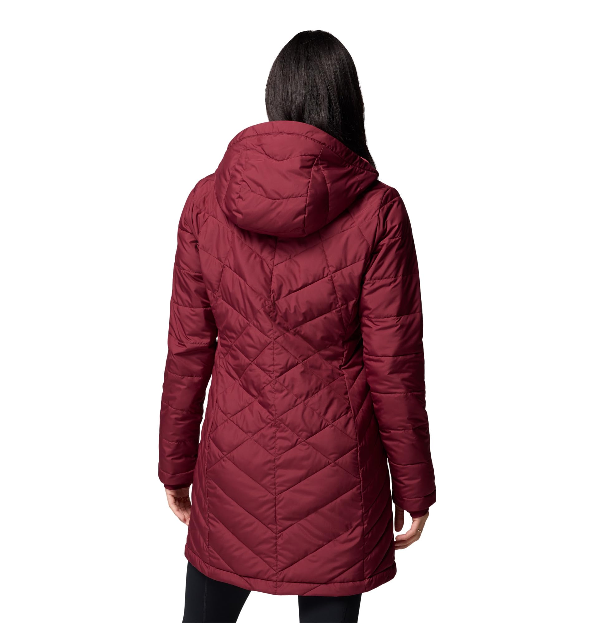 Columbia Heavenly Long Hdd Jacke Columbia Chaqueta larga con capucha para mujer, azul canyon, 2X Mujer