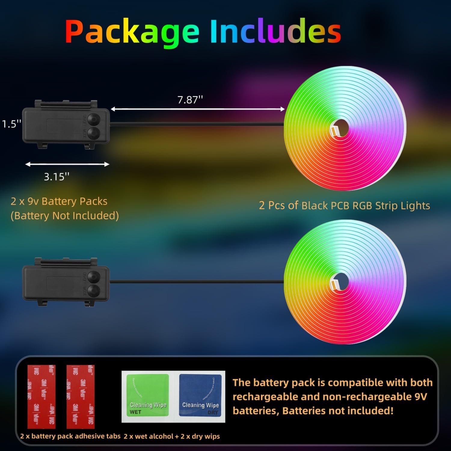 Fish Vanity Light Snapklik.com : Battery Operated Marine Submersible Boat Lights Strip, 2 ...