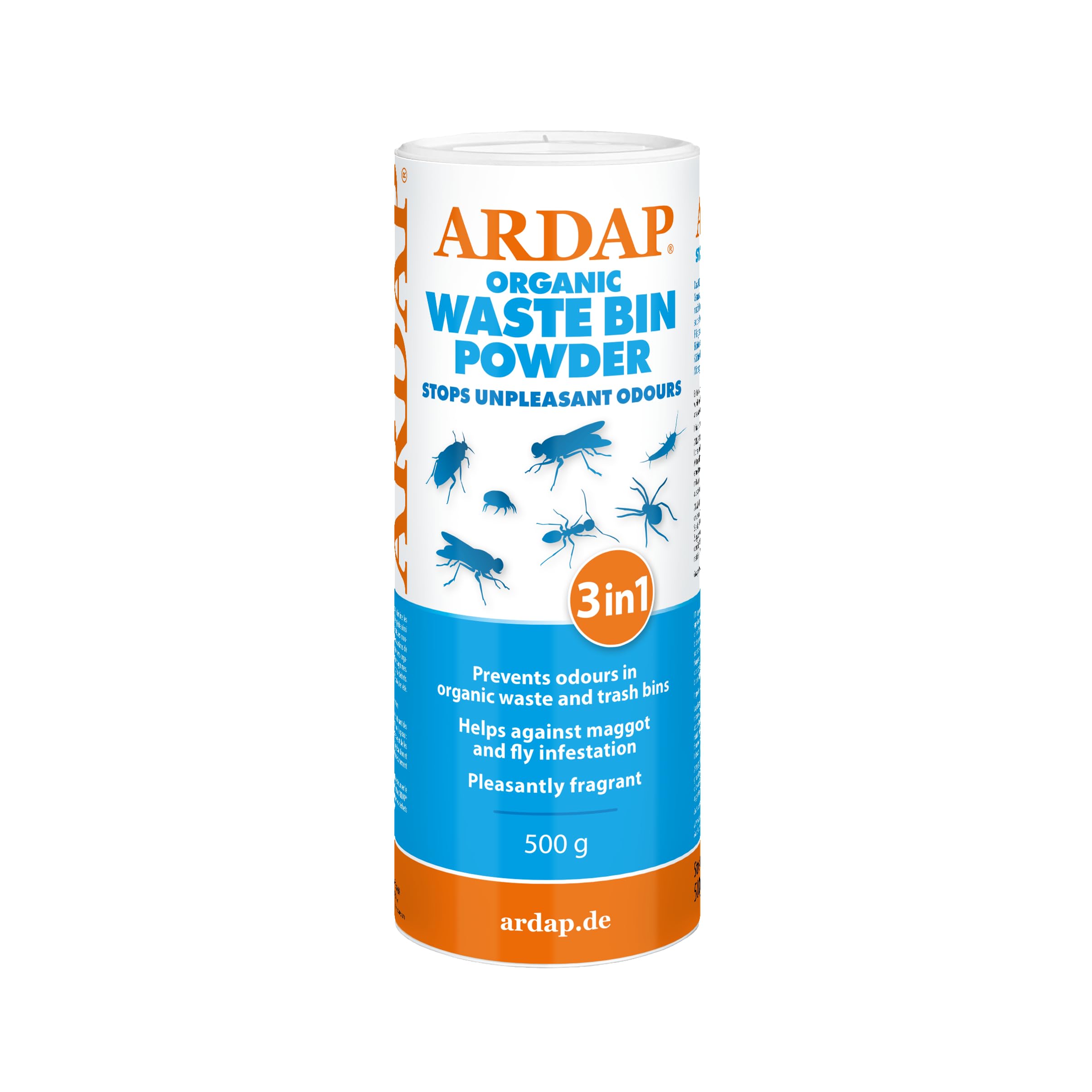 Quiko ARDAP Organic Waste Bin Powder 500g, Anti-Maggot Organic Waste Bin, Garbage Can Powder, Against Flies, Maggots