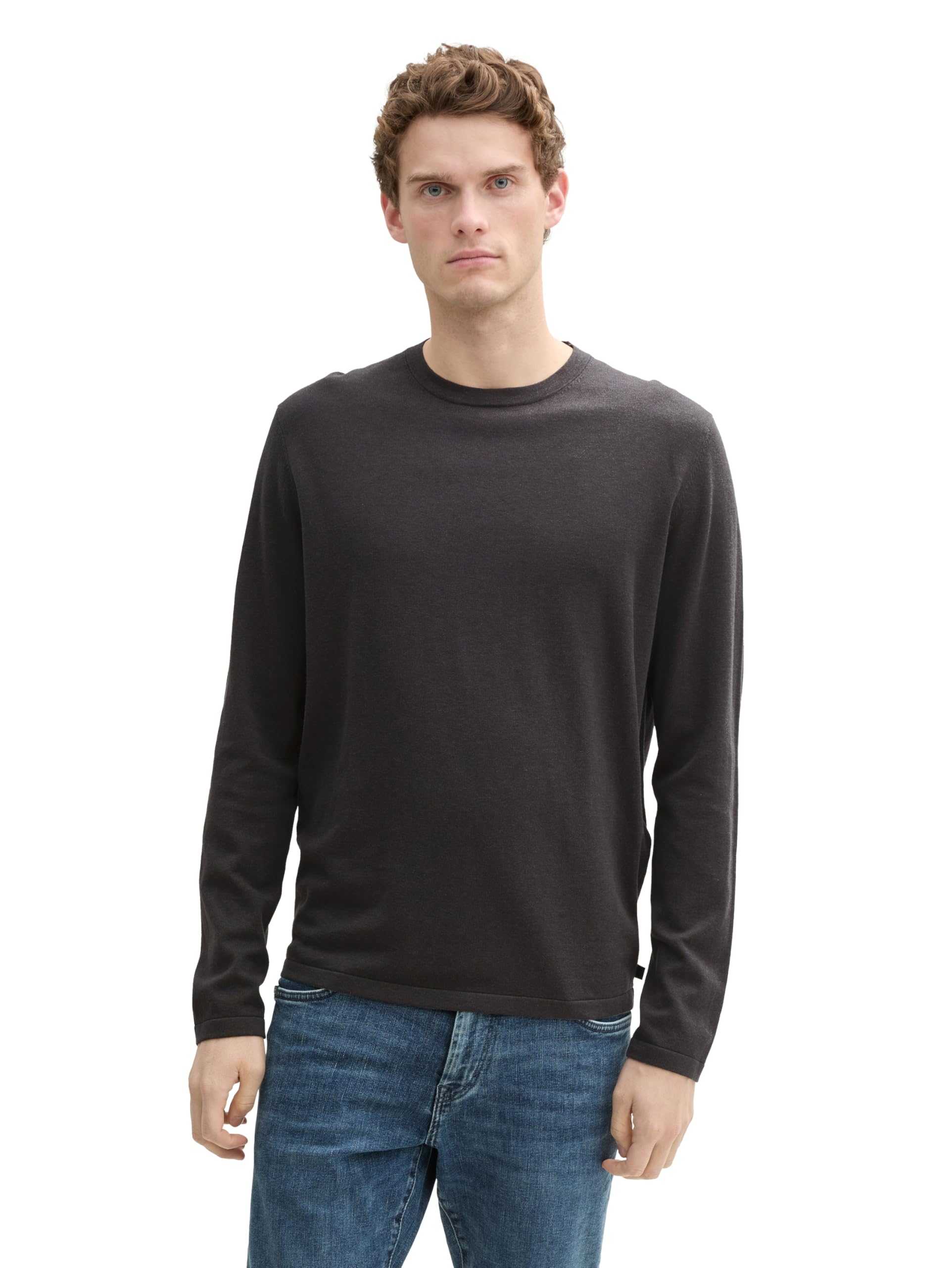 TOM TAILOR Herren Softtouch Strickpullover mit Seide