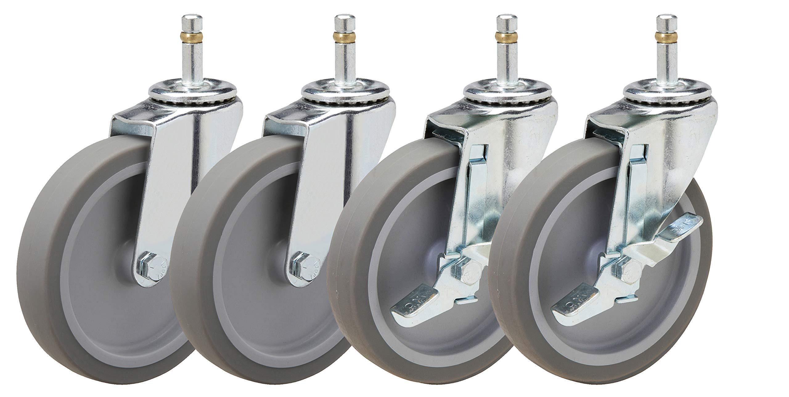 5" Caster Replacement for Rubbermaid Mobile Shelves | Set of 4 | Fits Models 9T42, 9T43, 9T44