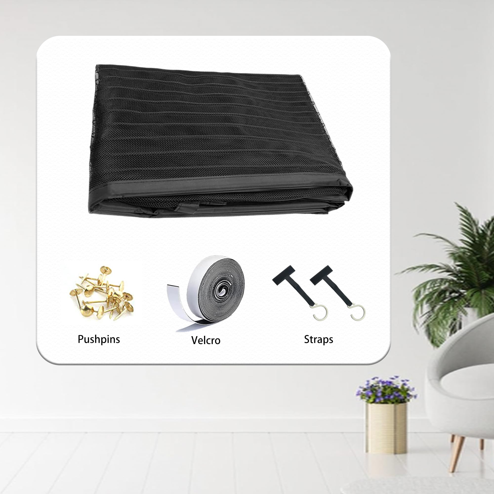 Moustiquaire Magnétique pour Porte Fenêtre 232 x 214 cm Moustiquaire Porte Fenetre Sans Percer Ultra Fines Maille Puissants Aimants pour Fenêtres Ou, Blanc