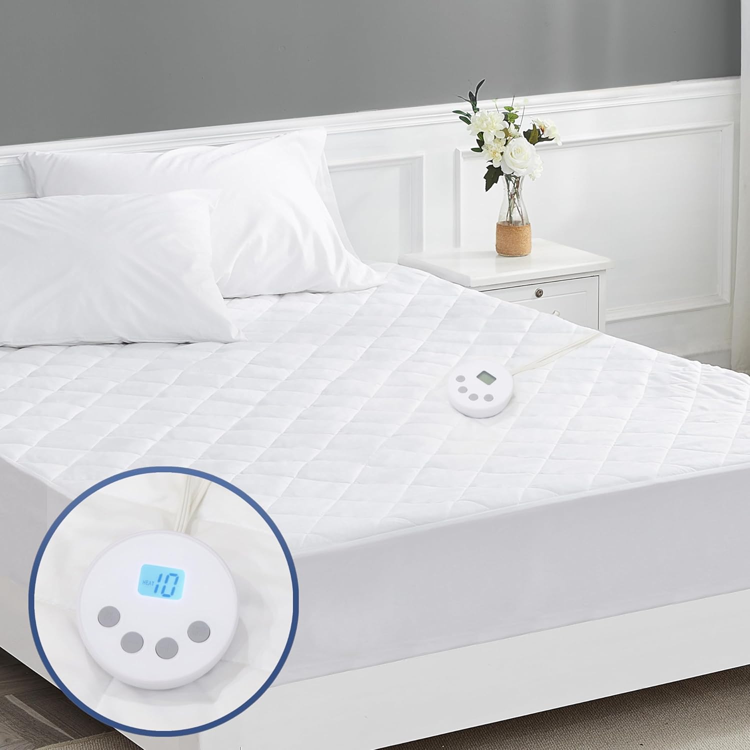 Yuurom Heated Mattress Pad Twin Size 39×75 inches, Electric