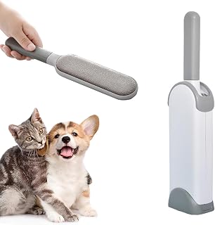 Pet Hair Clothes Brush, Large Lint Brush with Self-Cleaning Base, Pet Hair Remover, Dog Hair Removal Brush, Lint from Clothes Sofa Furniture Bedding