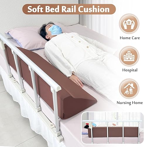 Miniatura 2 de AOSSA Cuña de espuma para adultos mayores, barandillas de cama de seguridad, protector de barandilla para personas mayores, rieles laterales de